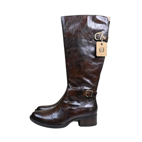 Born Womens 6.5 Gibb Knee High Leather Riding Boot in Brown NEW - Picture 4 of 9